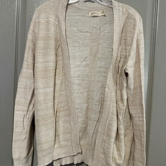 Women's Cream Cardigan Sweater Faded Glory Medium Cozy Fall Minimal Womens - Picture 1 of 3